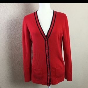 Tommy Hilfiger Red V-Neck Cardigan